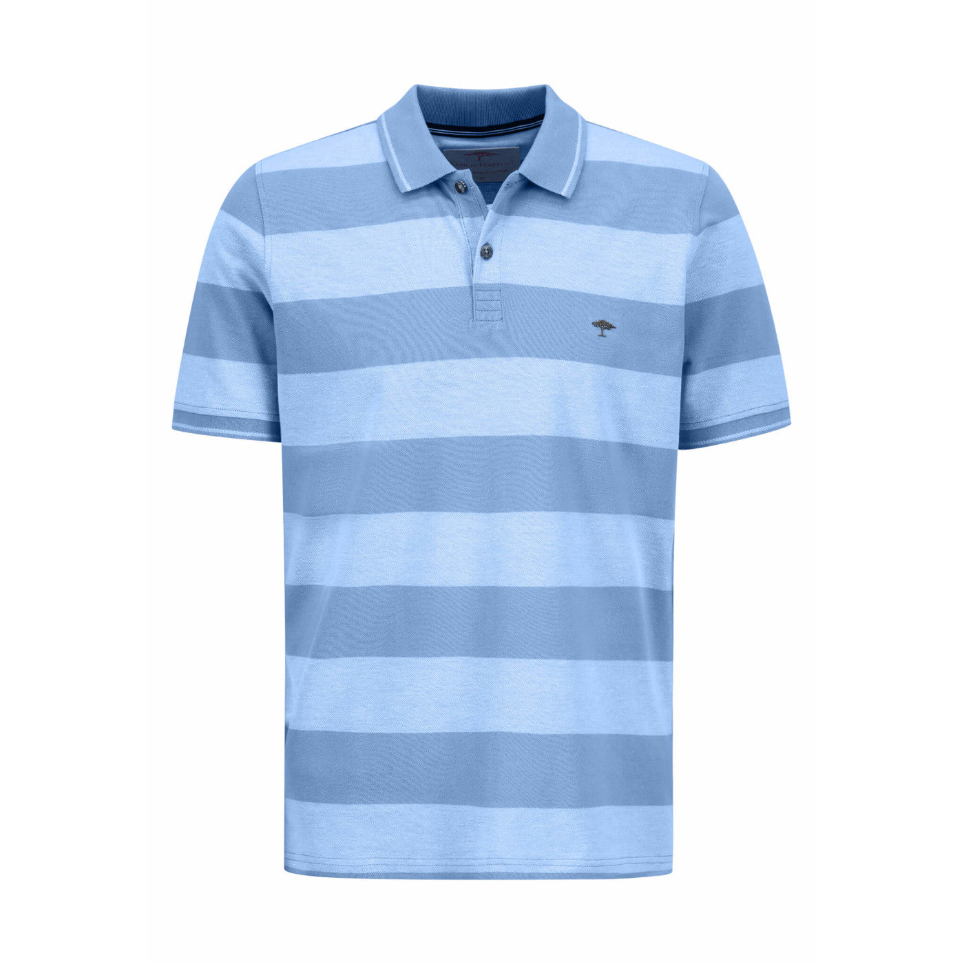 Fynch Hatton 1303 1514 601 Light Sky Two-Tone Striped Polo
