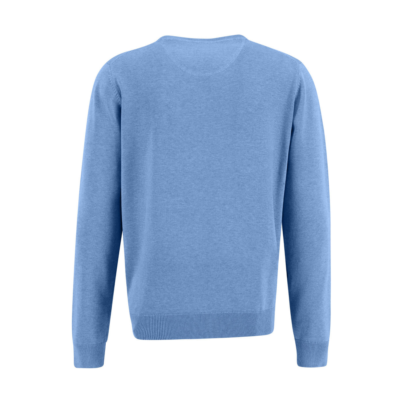 Fynch Hatton 1313 210 601 Light Sky Striped Super Fine Round Neck