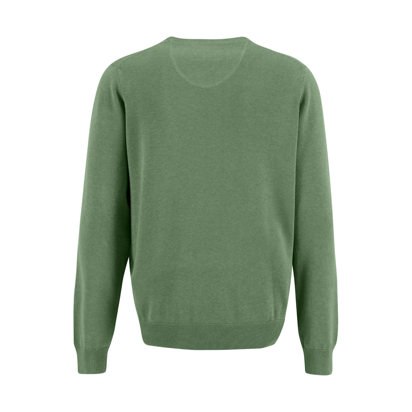 Fynch Hatton 1313 211 700 Spring Green Striped Super Fine V-Neck