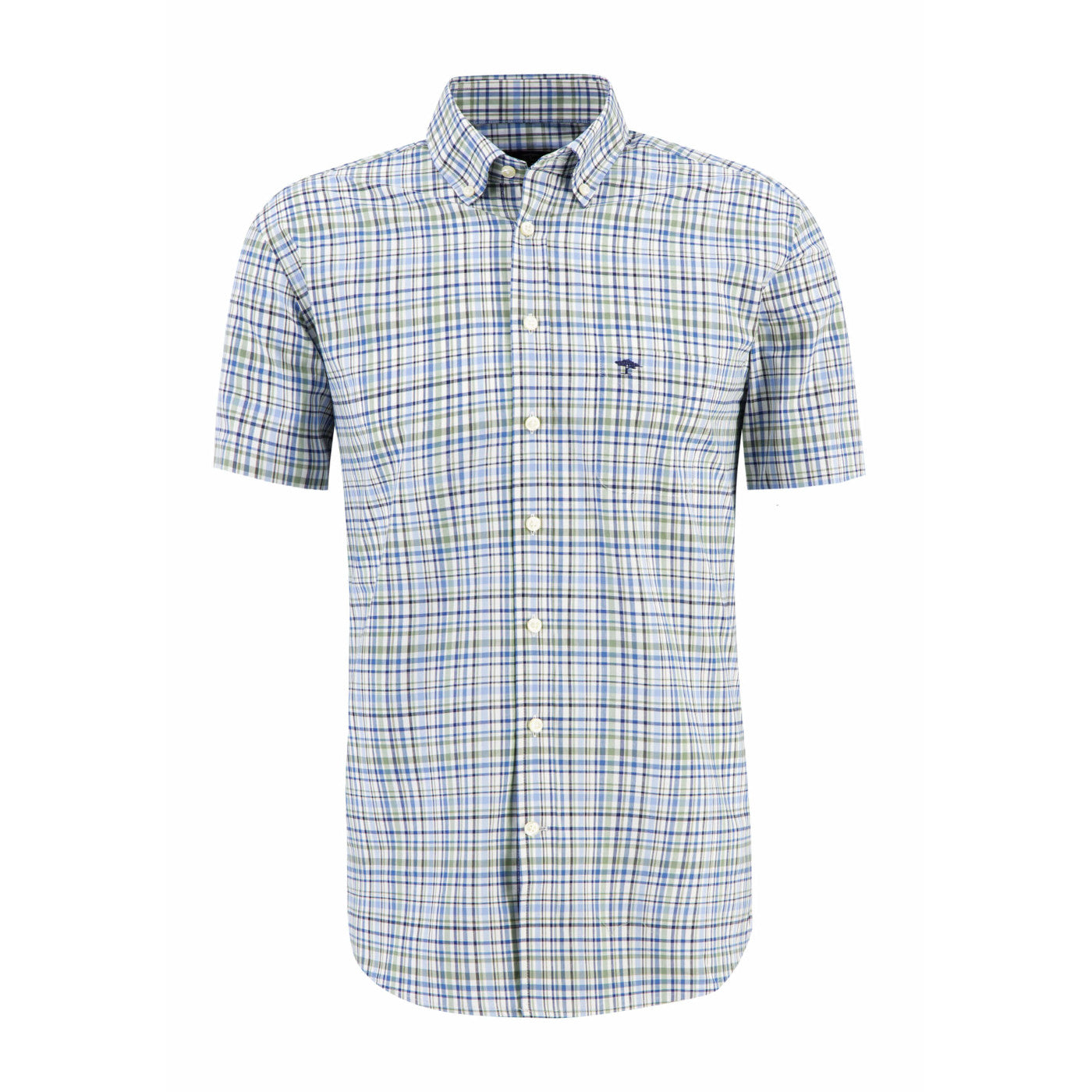 Fynch Hatton 1313 8051 700 Spring Green Combi Check Casual Shirt