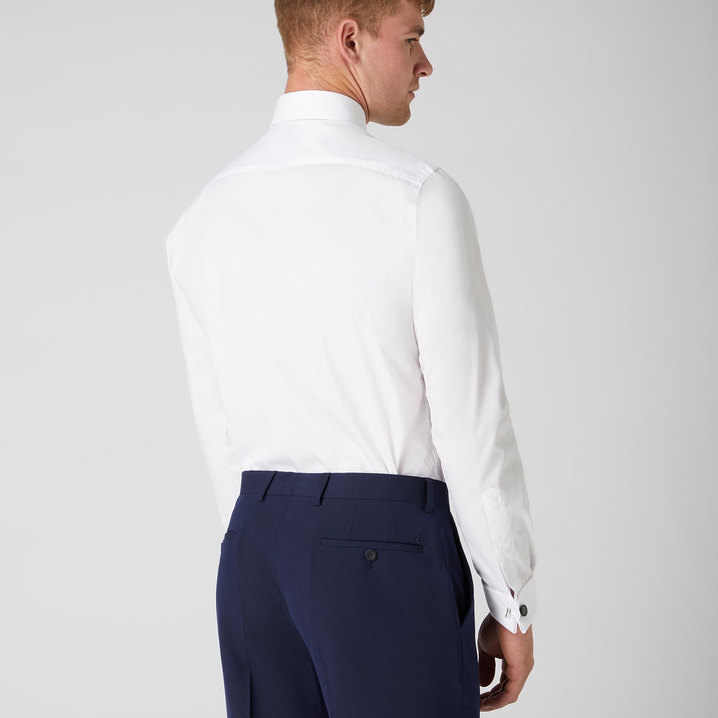 Remus Uomo 13691 01 White Tapered Fit Dress Shirt