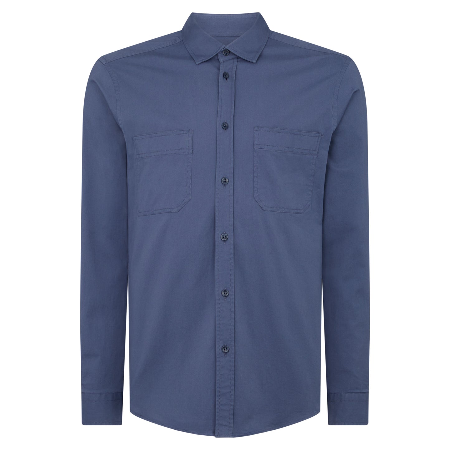 Remus Uomo 13720 25 Blue Overshirt Parker Cotton Casual Shirt