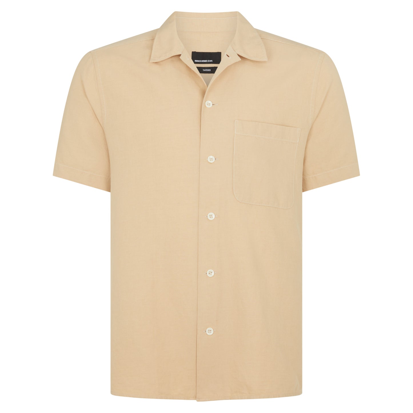 Remus Uomo 13757SS 93 Beige Tapered/Paolo Long Sleeve Casual Shirt