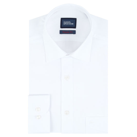 Daniel Grahame 15600 01 White Long Sleeve Dress Shirt