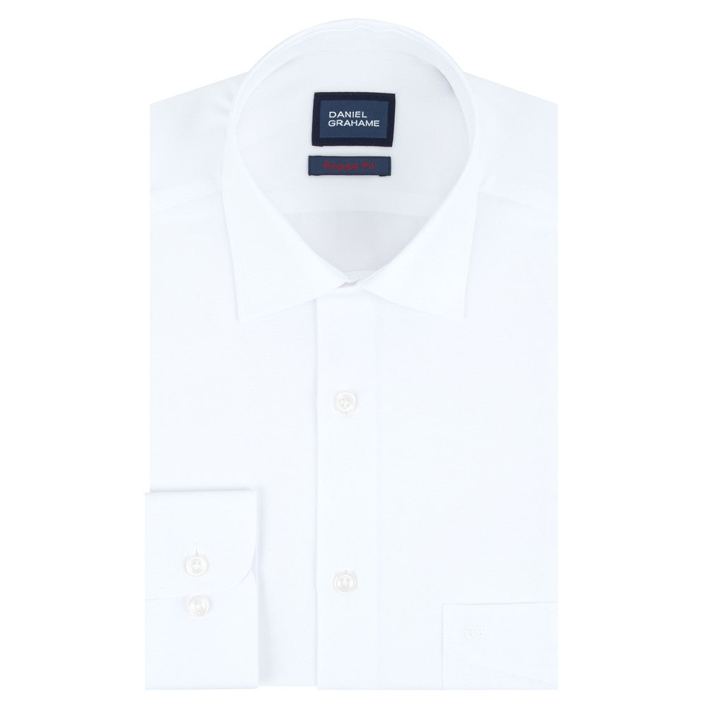 Daniel Grahame 15600 01 White Long Sleeve Dress Shirt