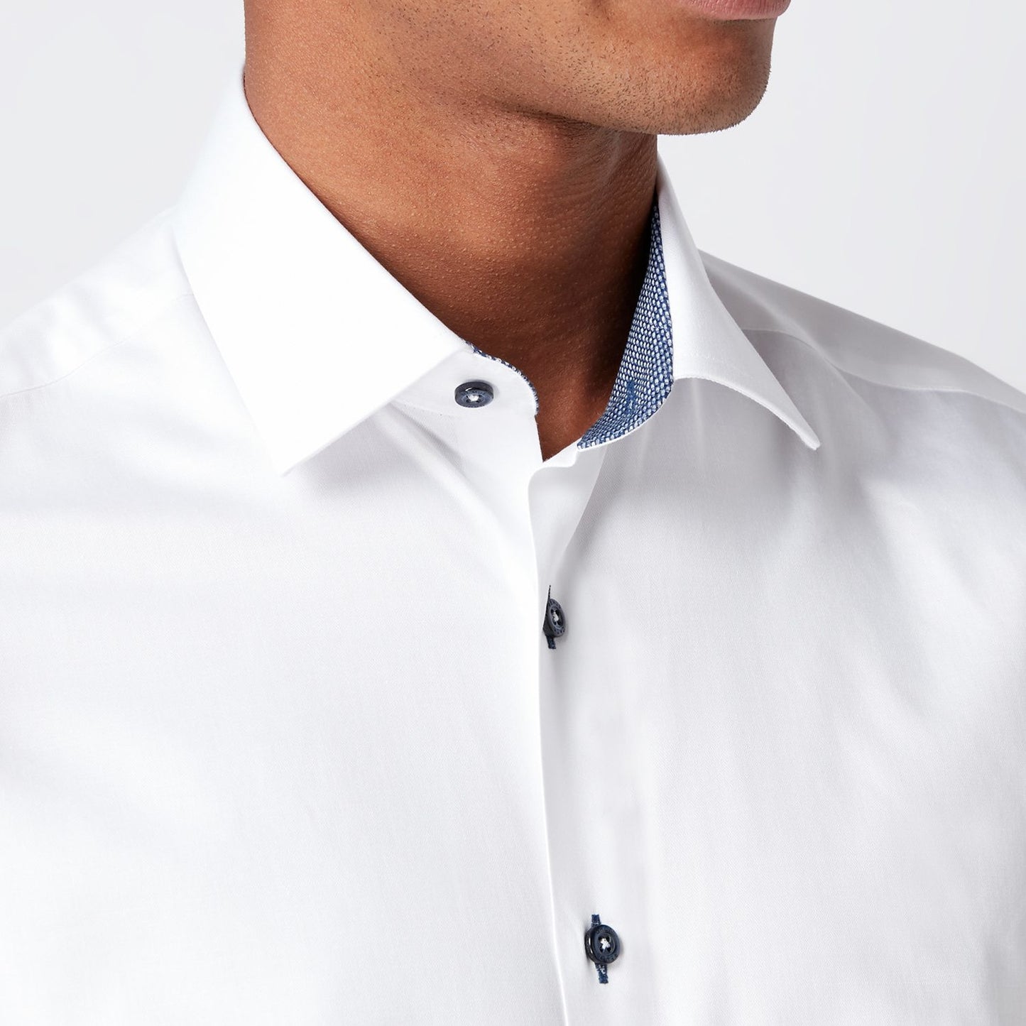 Remus Uomo 17036 01 Tapered Fit White Long Sleeve Dress Shirt