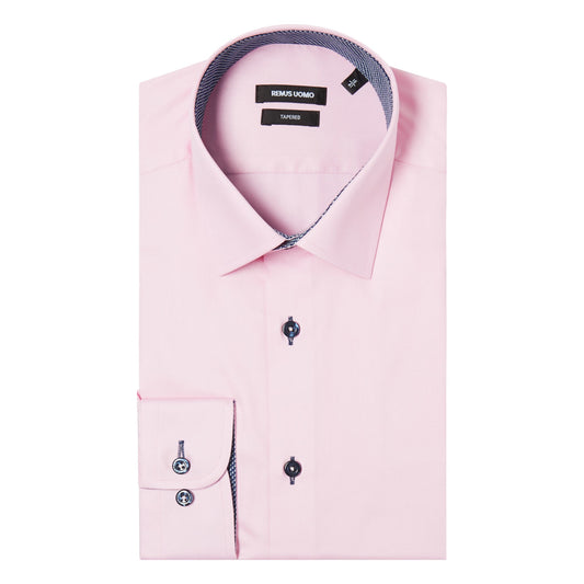 Remus Uomo 17036 63 Tapered Fit Pink Long Sleeve Dress Shirt