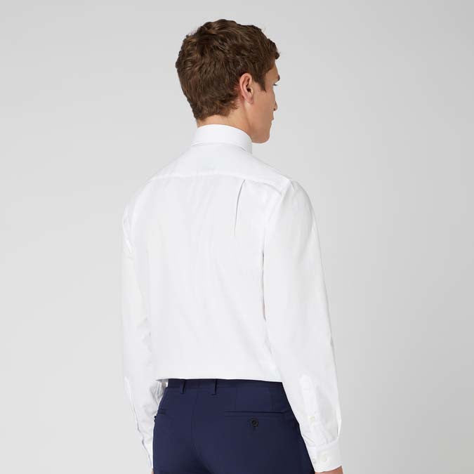 Remus Uomo 18200 01 Relaxed Fit White Long Sleeve Dress Shirt