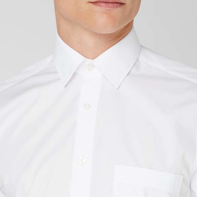 Remus Uomo 18200 01 Relaxed Fit White Long Sleeve Dress Shirt