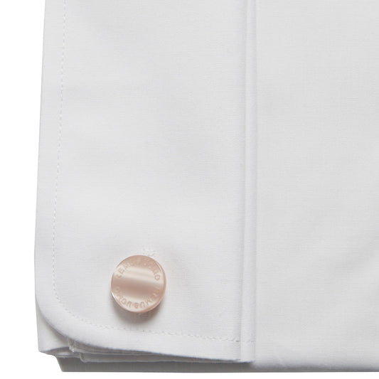 Remus Uomo 18300D Tapered Fit Double Cuff White Long Sleeve Dress Shirt