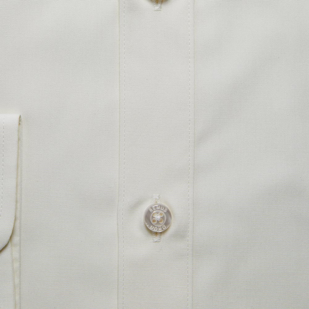 Remus Uomo 18300 912 Tapered Fit Beige Long Sleeve Dress Shirt