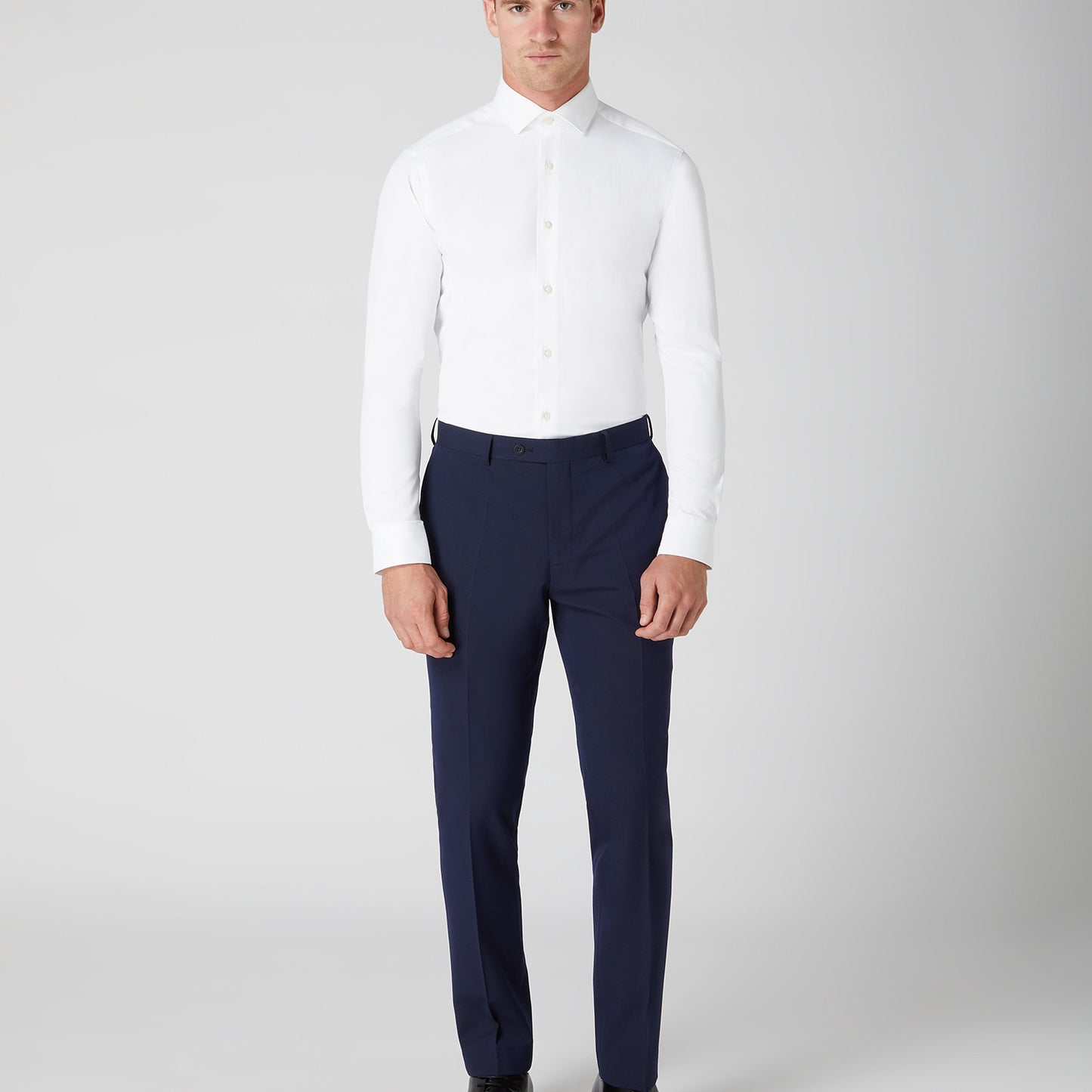 Remus Uomo 18625 01 White Rome Slim Fit Dress Shirt