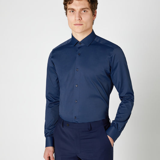 Remus Uomo 18625 78 Navy Rome Slim Fit Dress Shirt