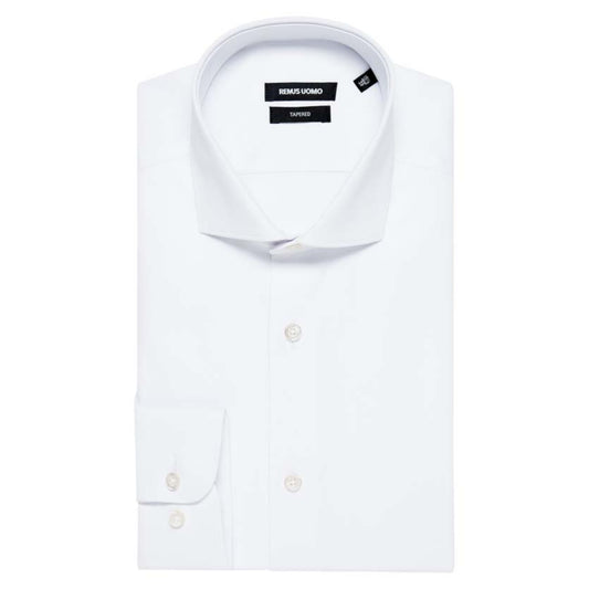 Remus Uomo 18626 01 White Seville Tapered Fit Dress Shirt