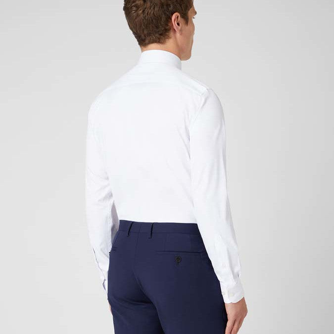 Remus Uomo 18626 01 White Seville Tapered Fit Dress Shirt