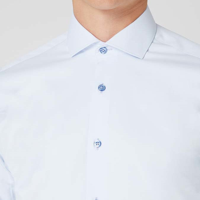 Remus Uomo 18626 21 Blue Seville Tapered Fit Dress Shirt
