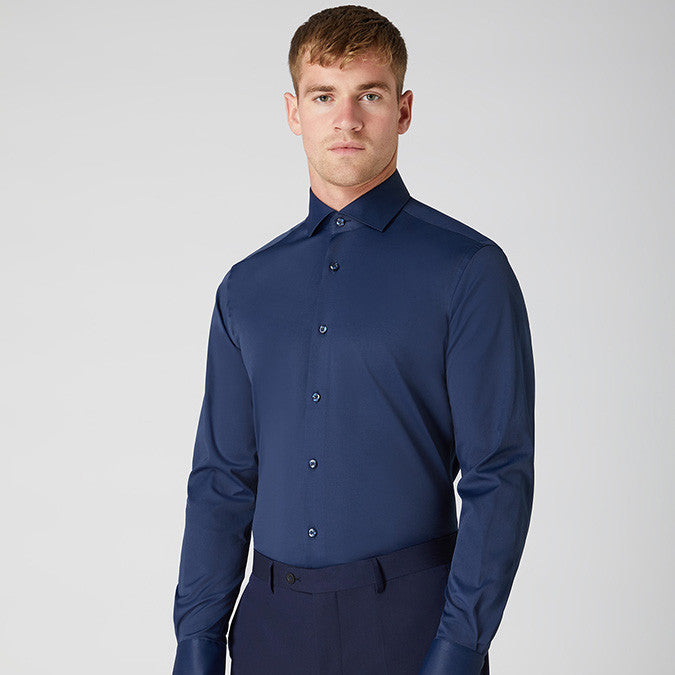 Remus Uomo 18626 78 Navy Seville Tapered Fit Shirt