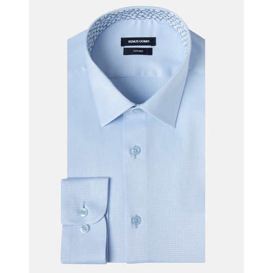 Remus Uomo 18677 21 Light Blue Tapered Long Sleeve Dress Shirt