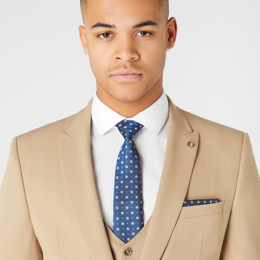 Remus Uomo TP4732 27 Dark Blue Tie & Pocket Square Set