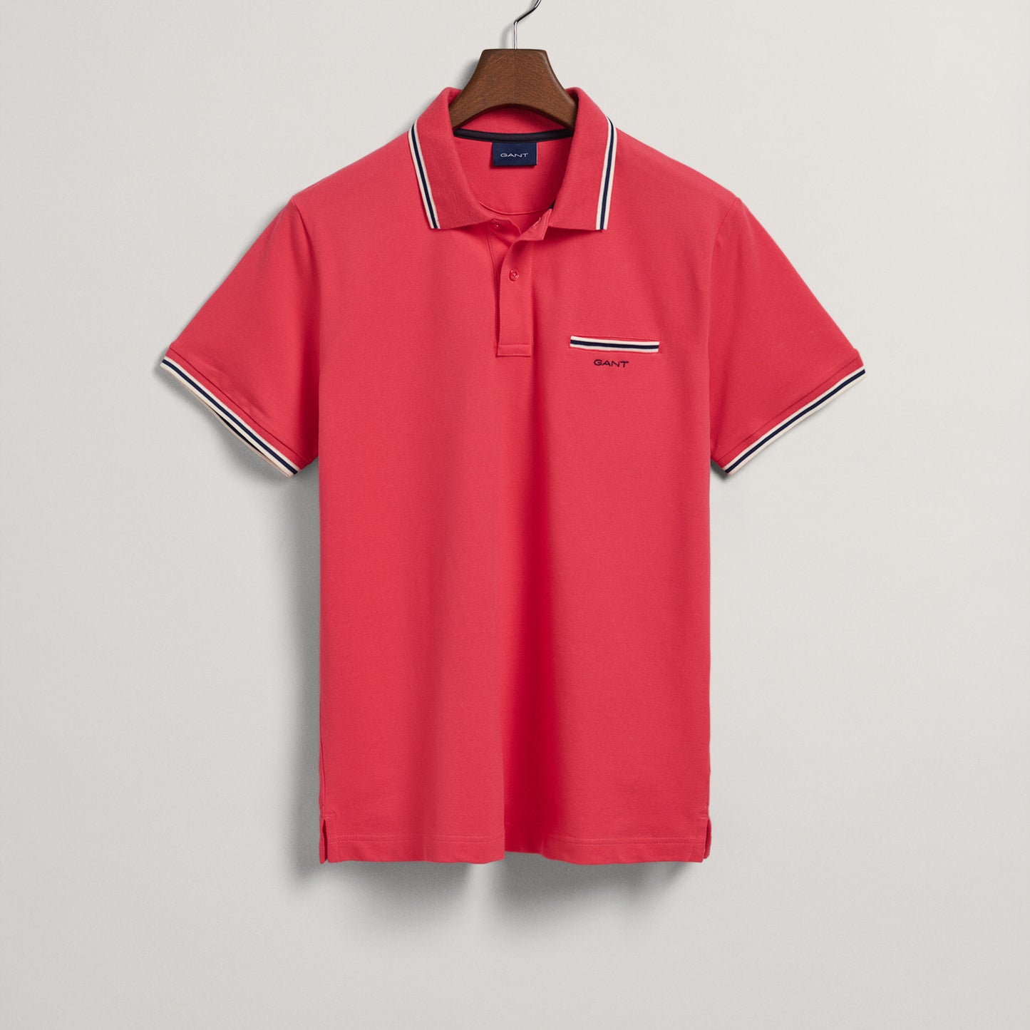 Gant 2003170 635 Magenta Pink 3-Col Tipping Solid Pique Polo Shirt