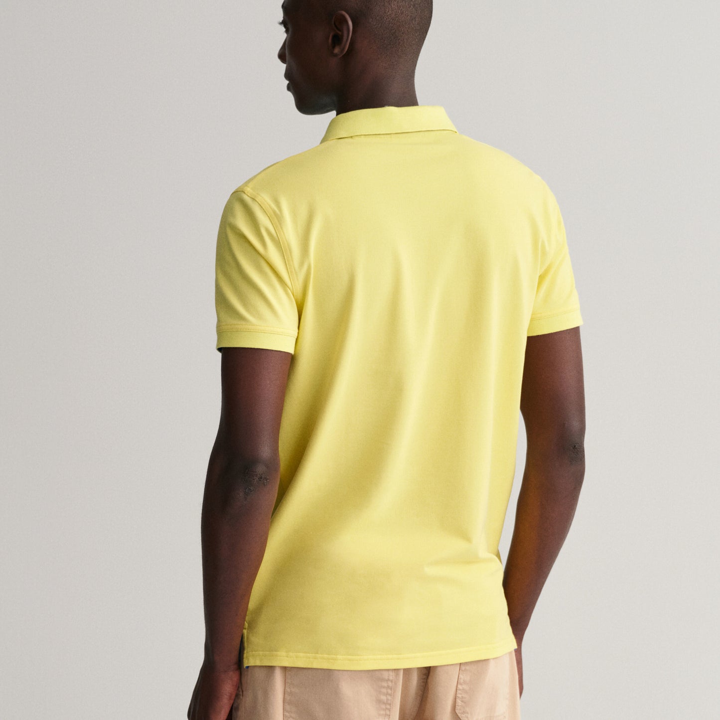 Gant 2052003 719 Clear Yellow Contrast Collar Pique Rugger Polo Shirt