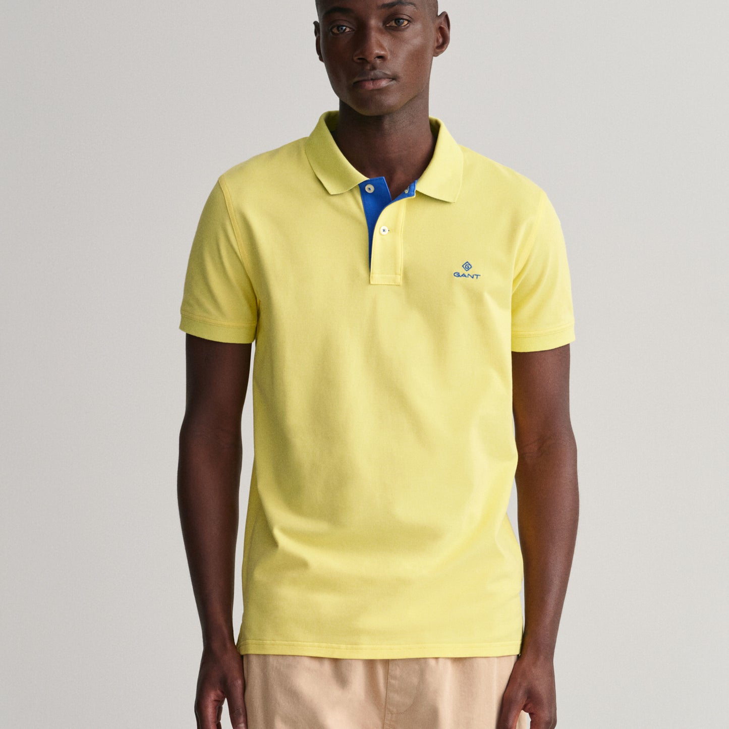Gant 2052003 719 Clear Yellow Contrast Collar Pique Rugger Polo Shirt