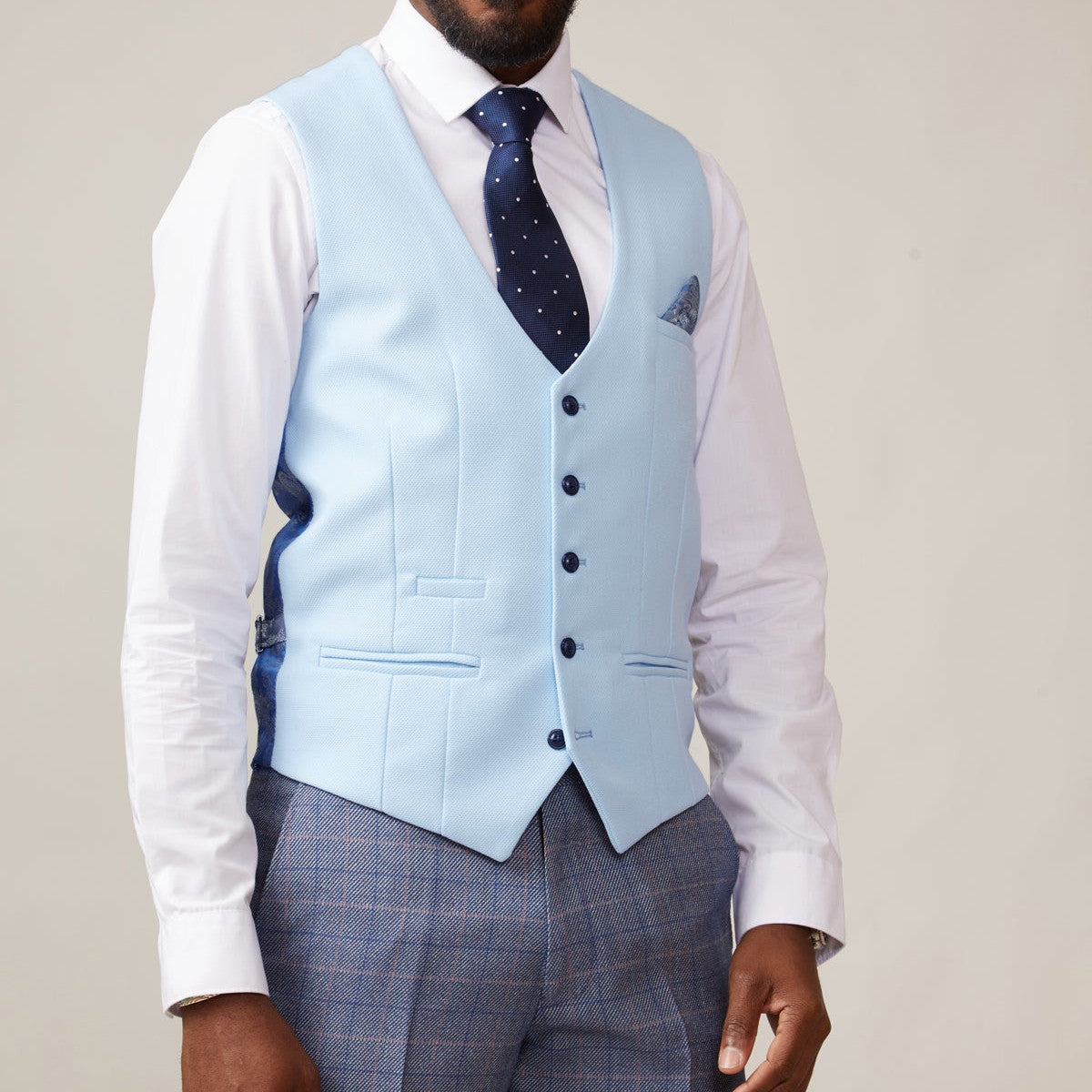 Marc Darcy Kelvin Sky Waistcoat