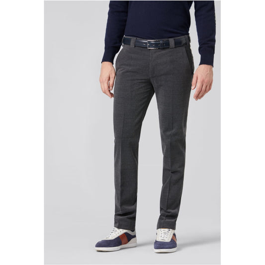 Meyer 390 07 Grey Wool Cord Trousers