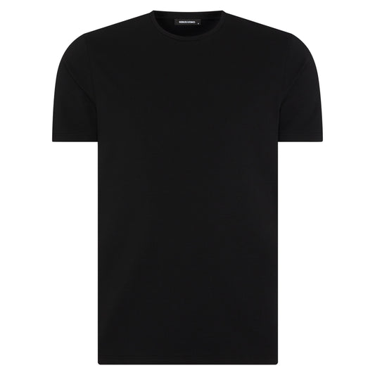 Remus Uomo 53121A 00 Black Plain Branded T-Shirt