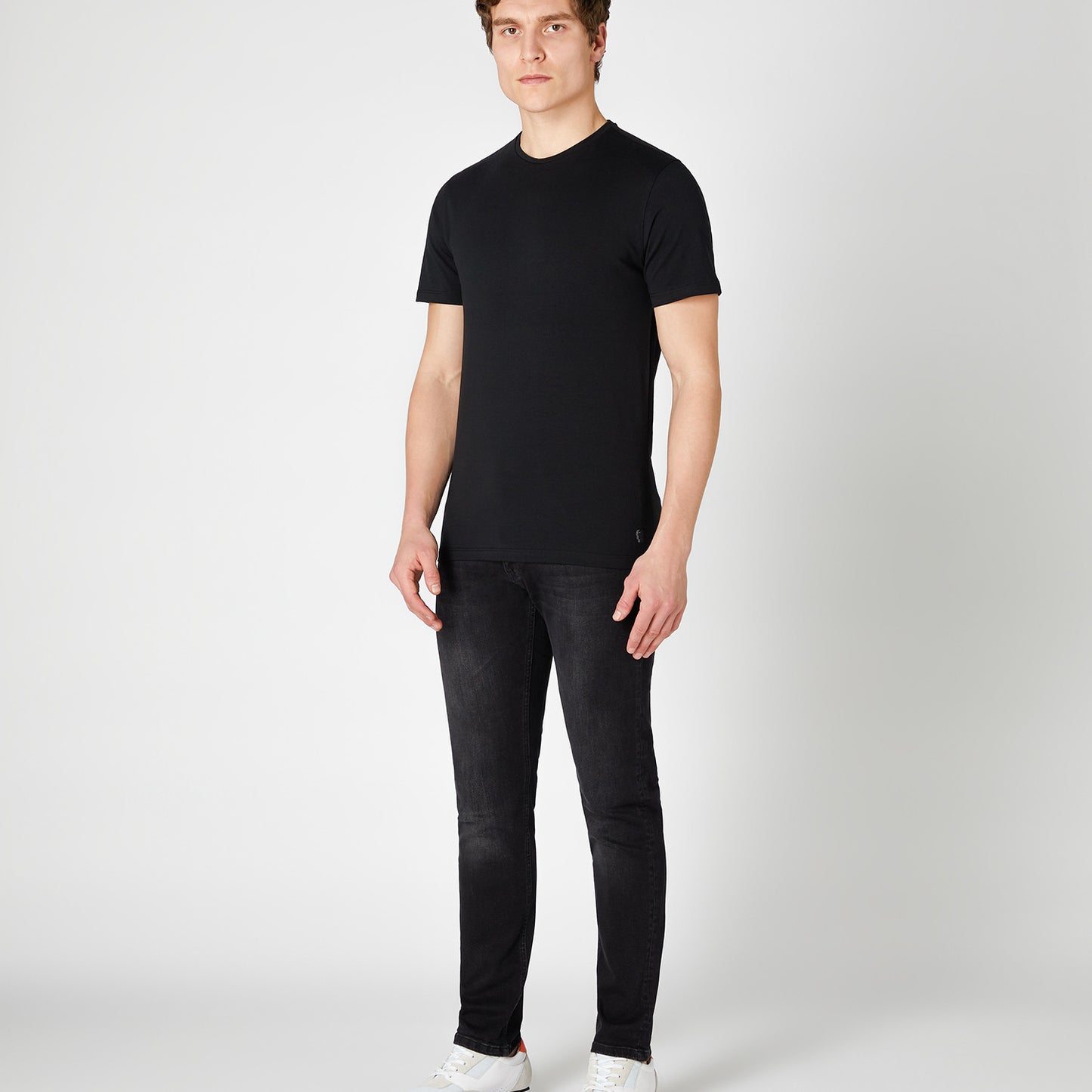Remus Uomo 53121A 00 Black Plain Branded T-Shirt