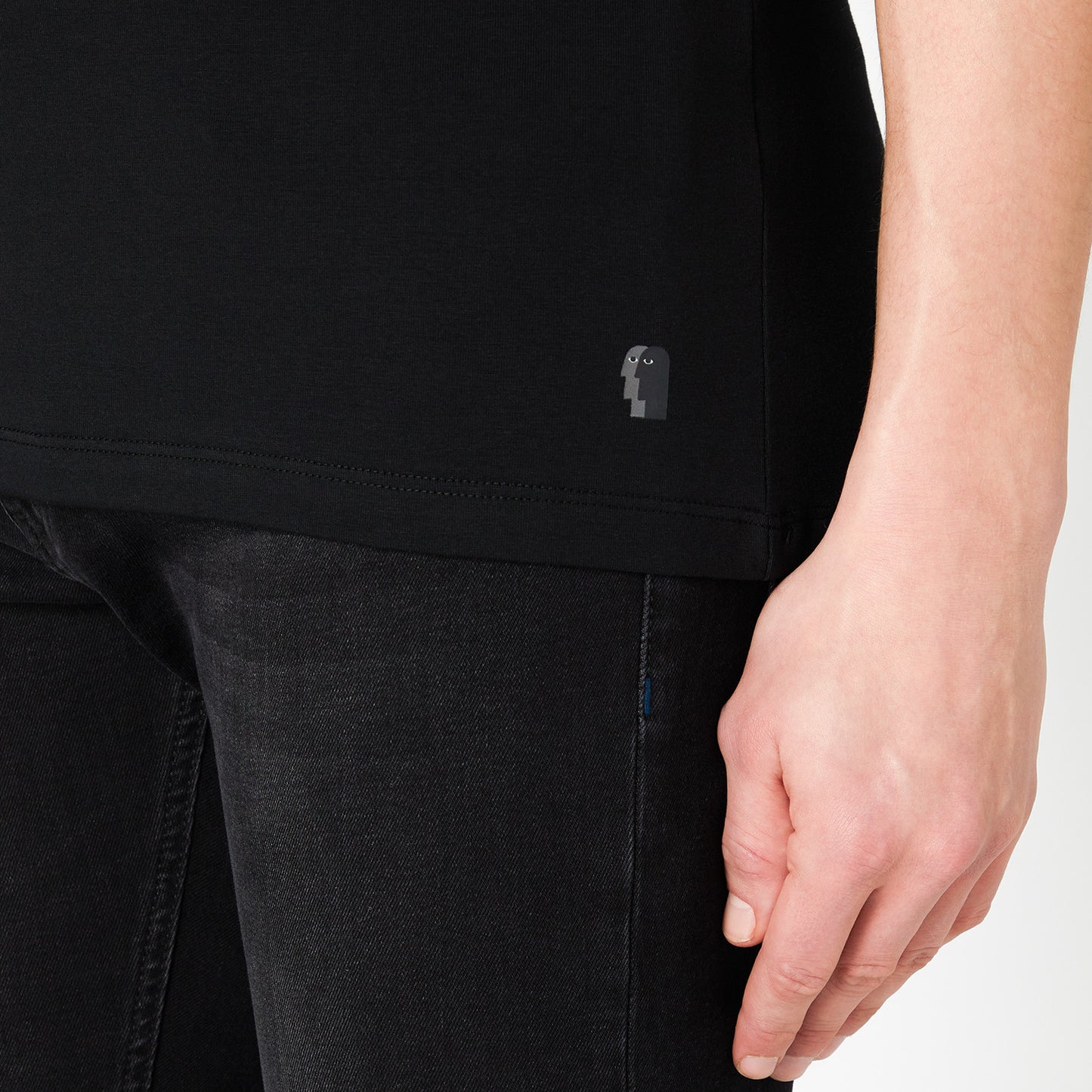 Remus Uomo 53121A 00 Black Plain Branded T-Shirt
