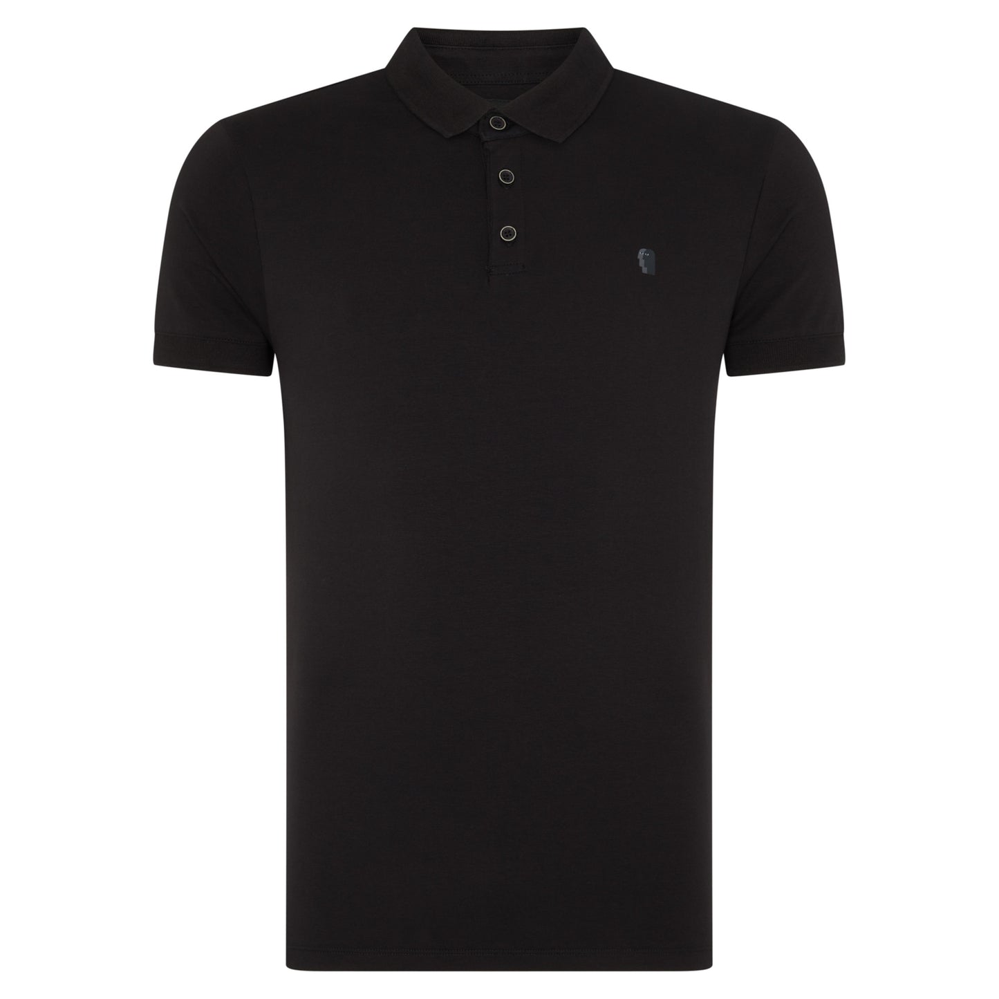 Remus Uomo 53122A 00 Black Short Sleeve Polo Shirt