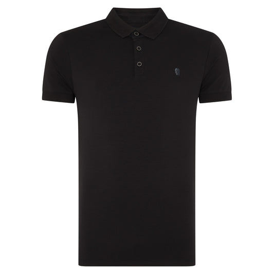 Remus Uomo 53122A 00 Black Short Sleeve Polo Shirt