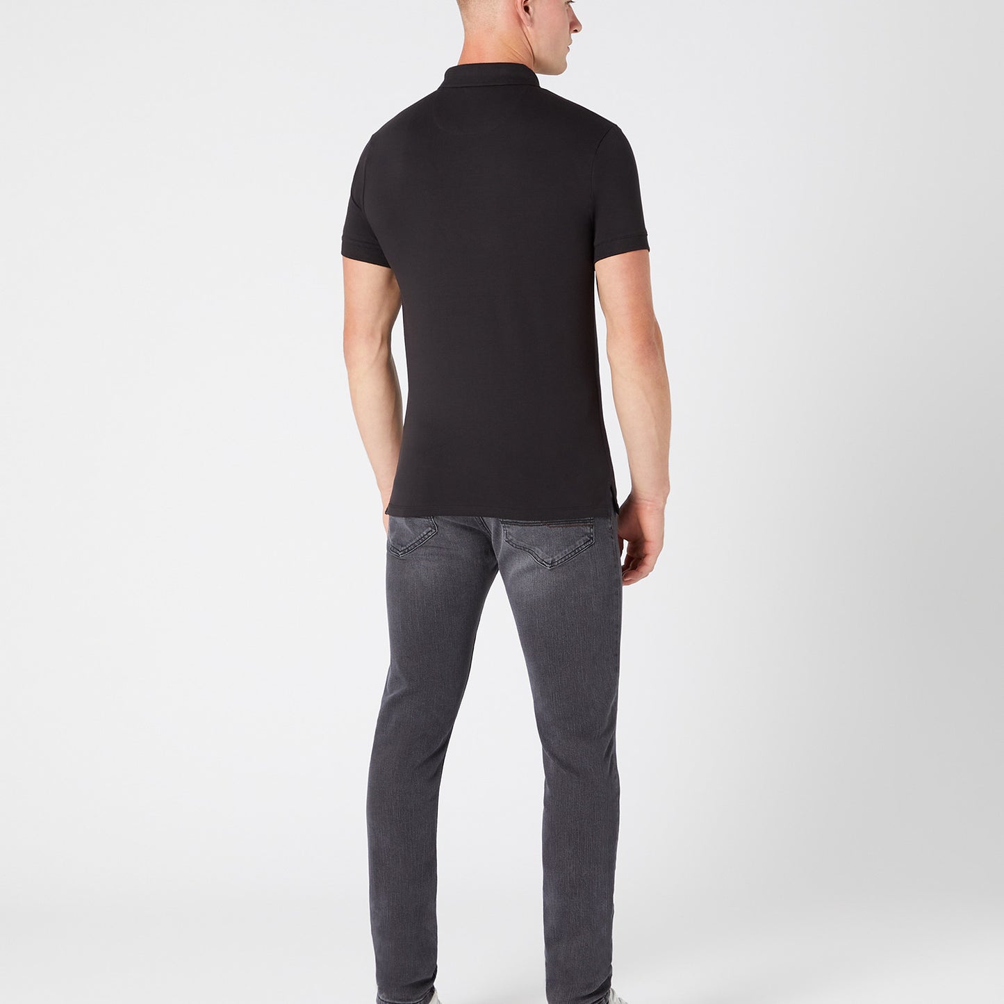Remus Uomo 53122A 00 Black Short Sleeve Polo Shirt
