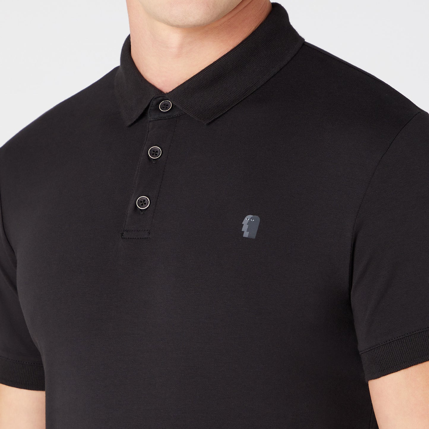 Remus Uomo 53122A 00 Black Short Sleeve Polo Shirt