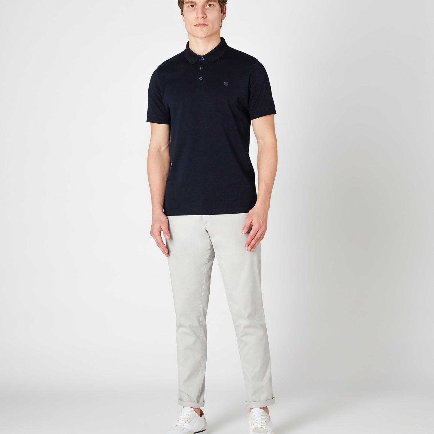 Remus Uomo 53122A 78 Navy Short Sleeve Polo Shirt