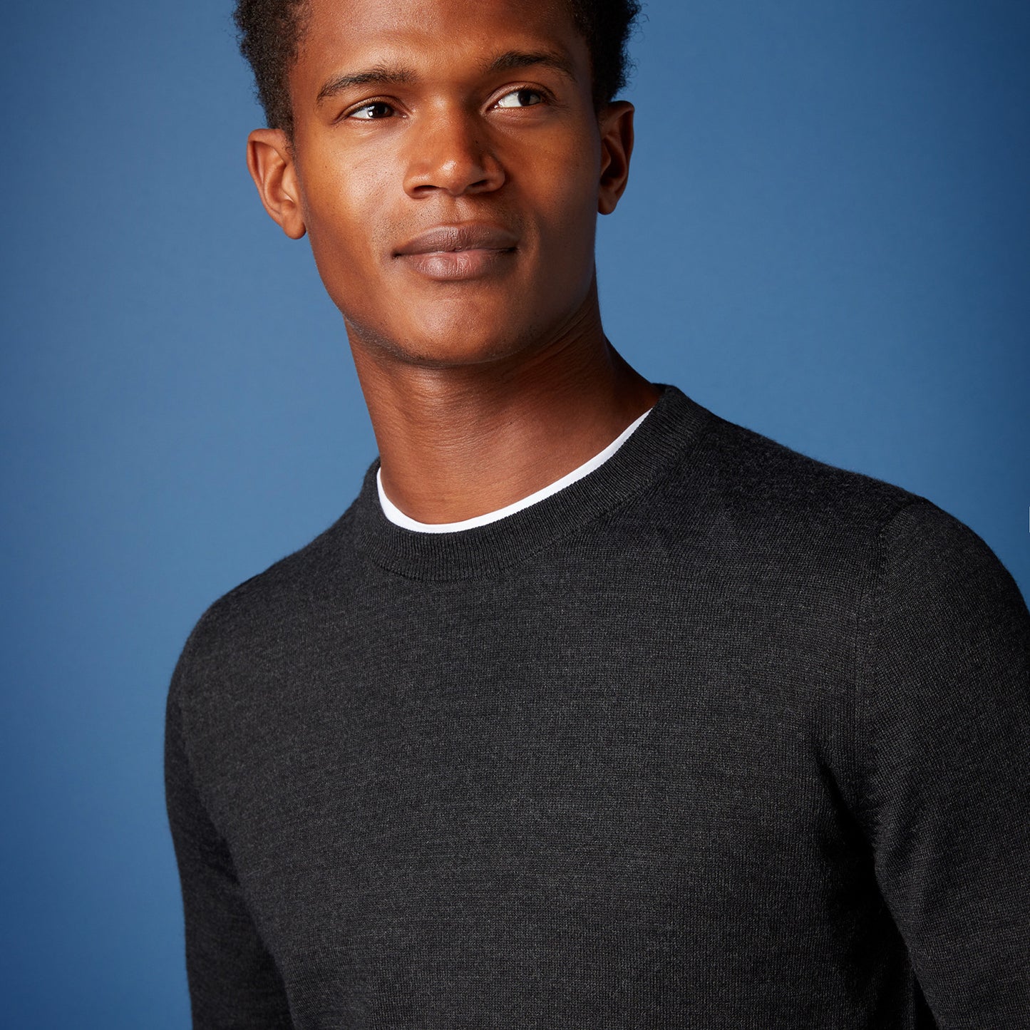 Remus Uomo 58400 08 Charcoal Long Sleeve Crew Neck Sweater