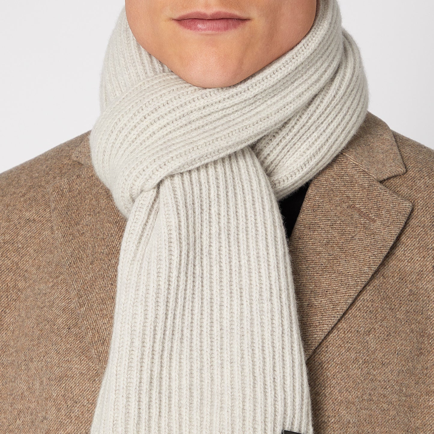 Remus Uomo 58580 02 Light Grey Knitted Scarf