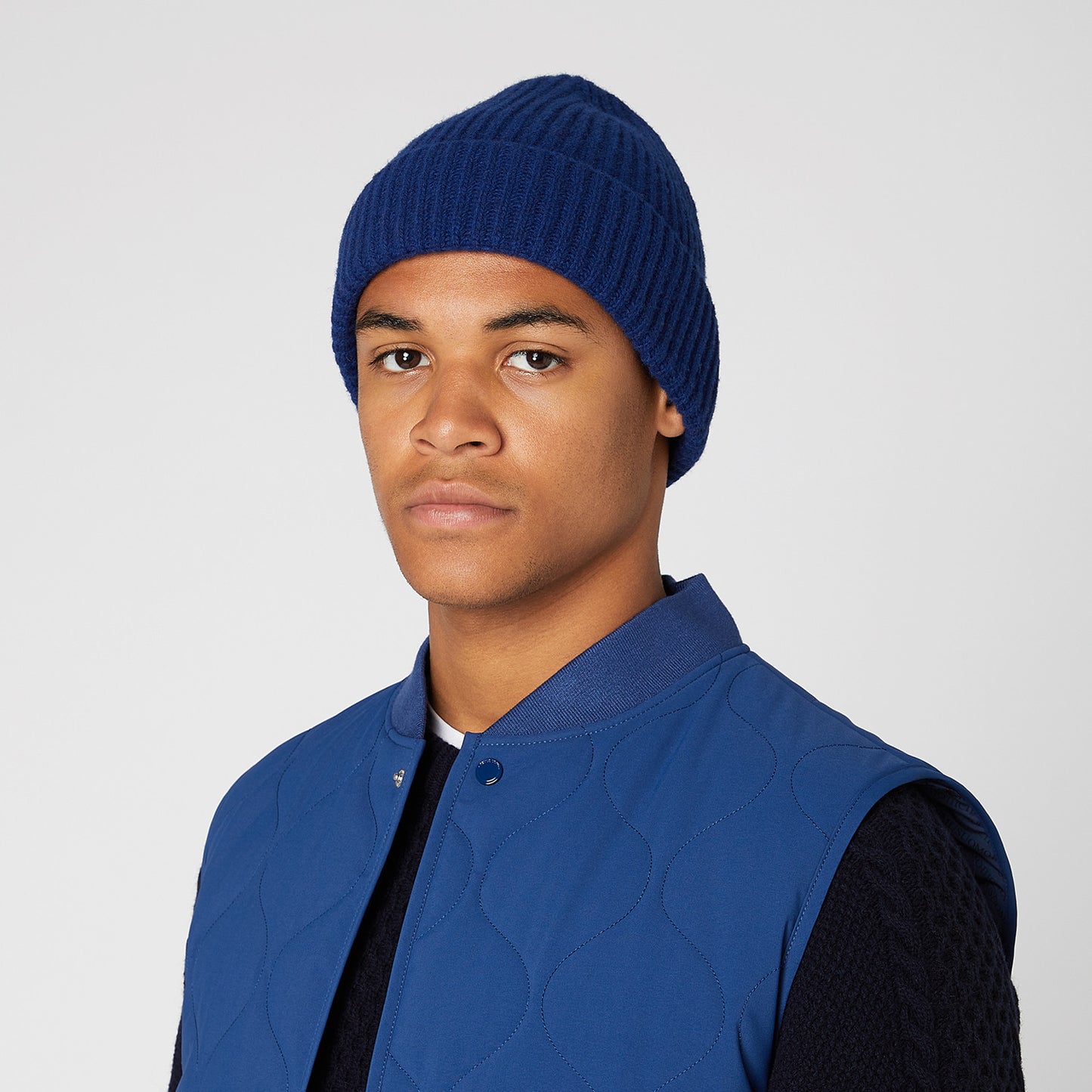 Remus Uomo 58581 24 Royal Blue Knitted Beanie Hat