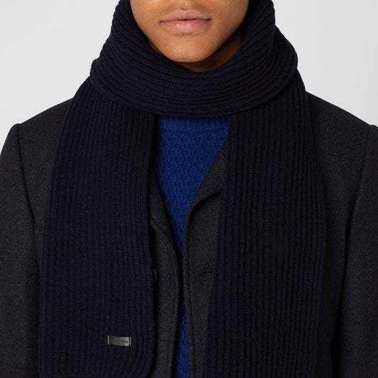 Remus Uomo 58580 78 Navy Knitted Scarf