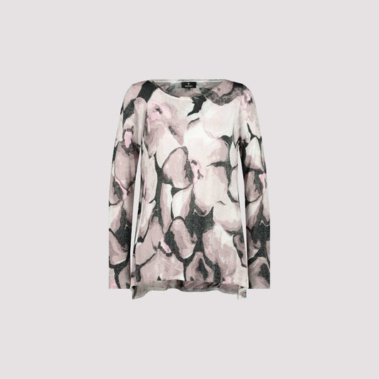 Monari 407656 112 Almond Pattern A-Line Jumper With Glitter Floral Pattern