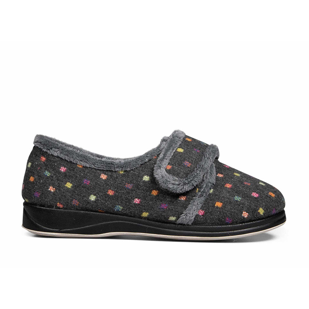 Padders Lotty 3217/1576 Charcoal Slippers
