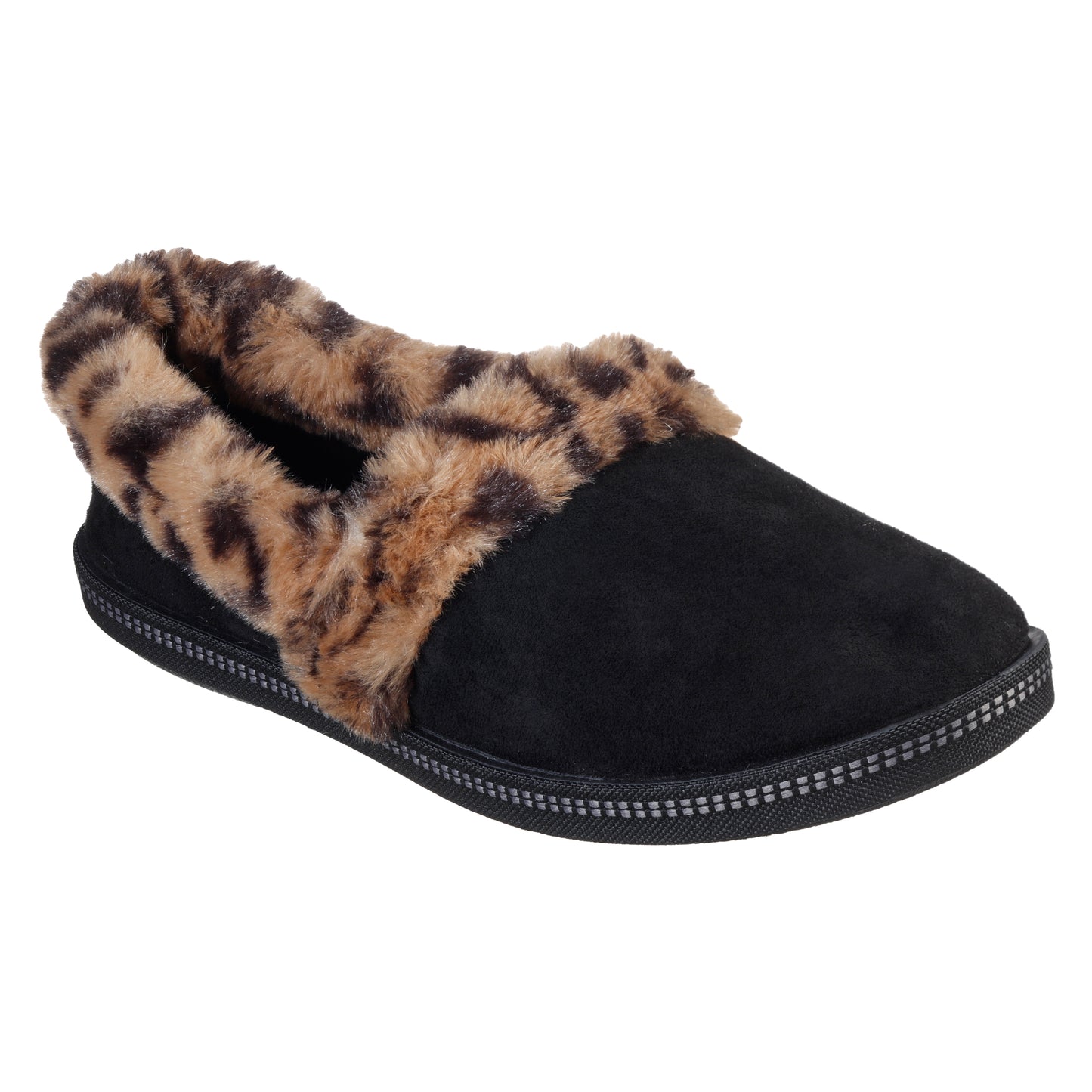 Skechers 44355 Cozy Campfire- Frisky Gal Black Slippers