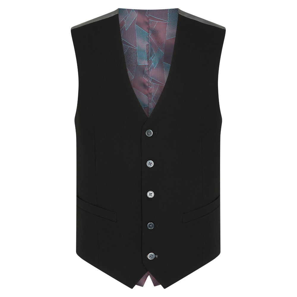 Remus Uomo 51770 00 Black Tapered Waistcoat