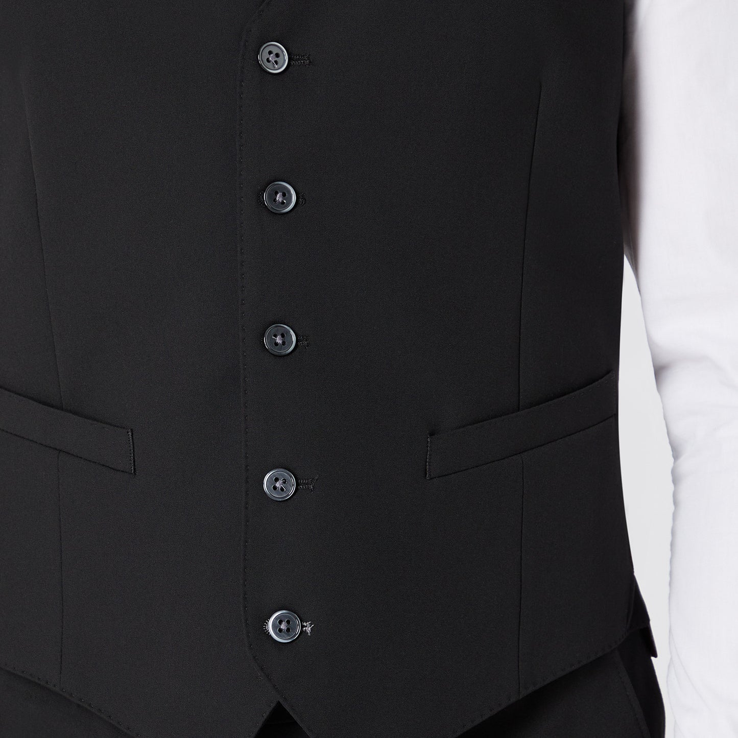 Remus Uomo 51770 00 Black Tapered Waistcoat