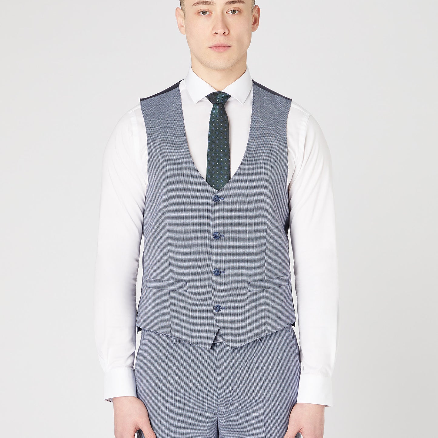 Remus Uomo 52191 26 Light Blue X-Slim Waistcoat