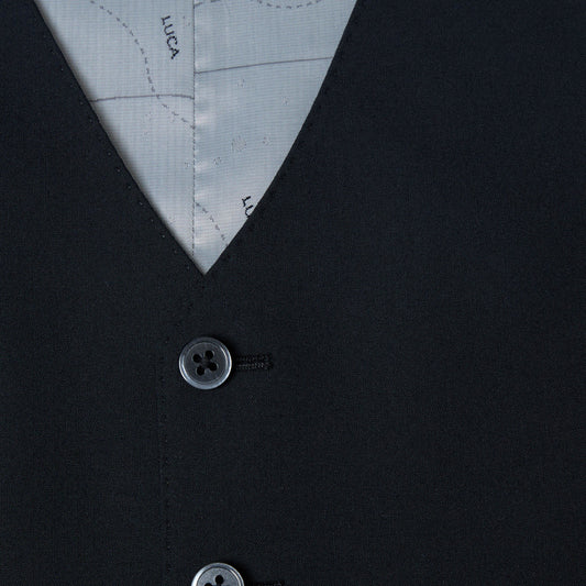 Remus Uomo 54880 00 Black Tapered Suit Waistcoat