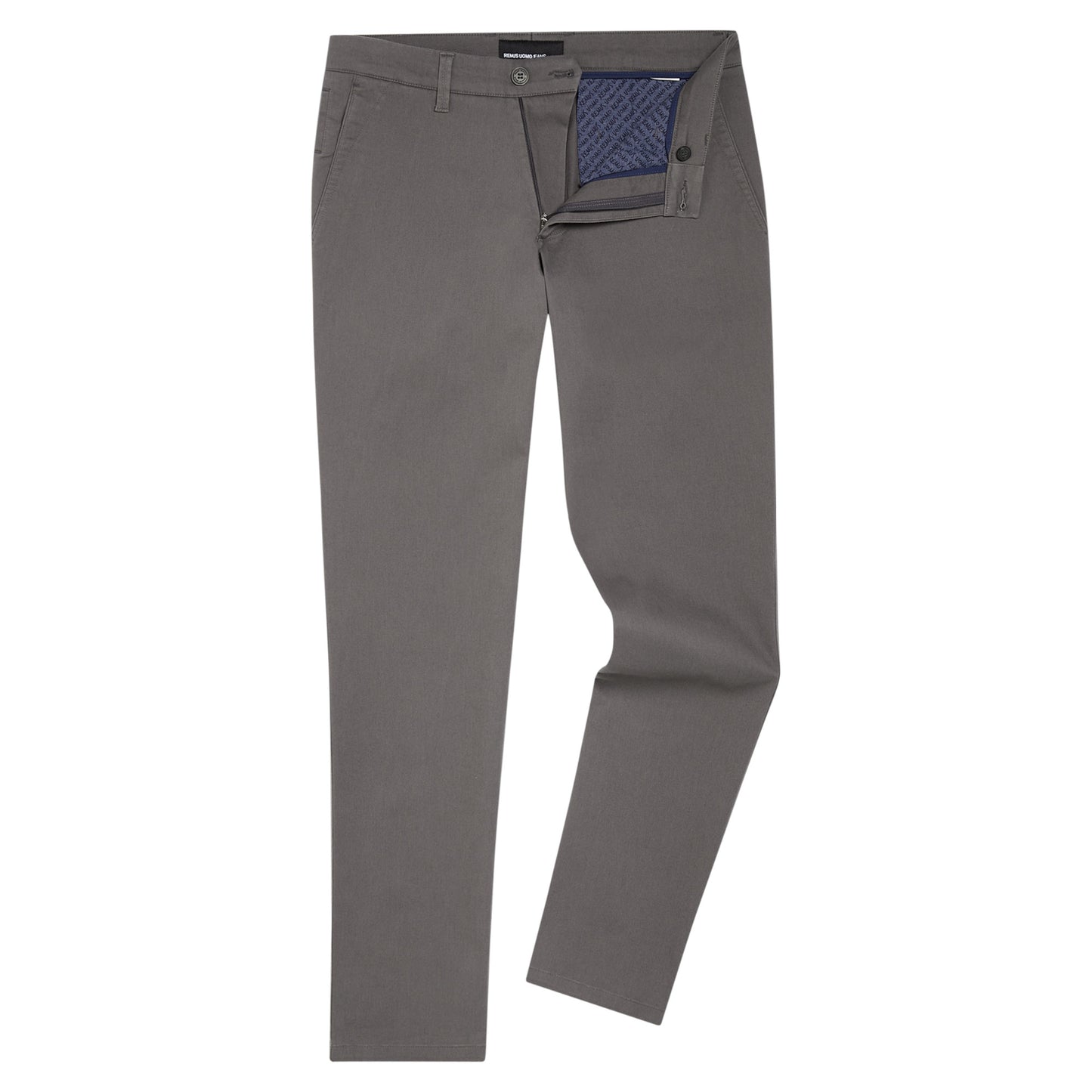 Remus Uomo 60128 07 Anthracite Grey Slim Leg Cotton Stretch Chino