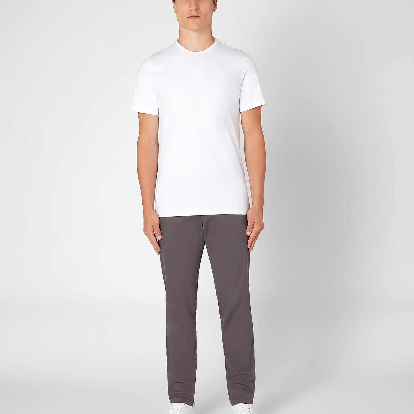 Remus Uomo 60128 07 Anthracite Grey Slim Leg Cotton Stretch Chino