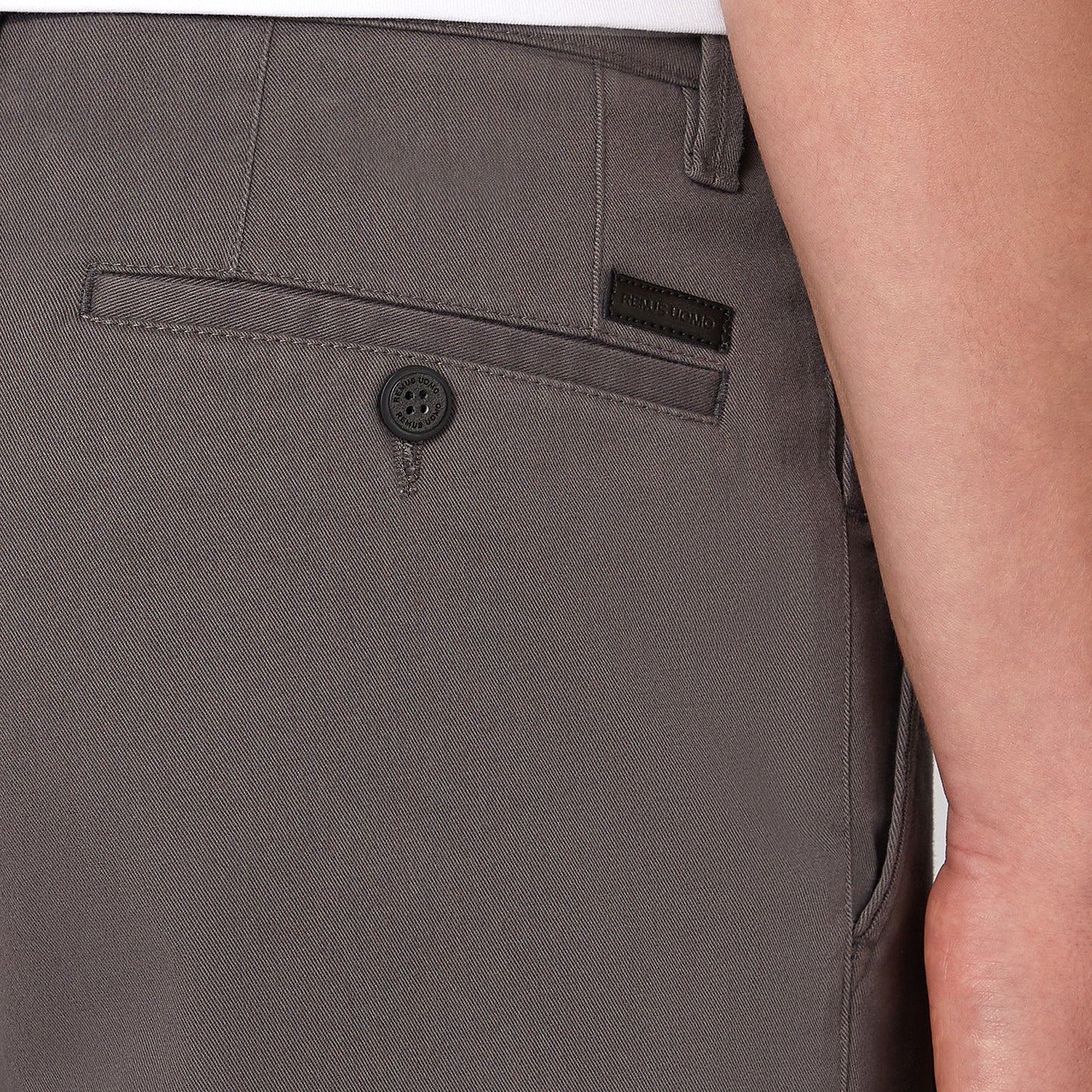 Remus Uomo 60128 07 Anthracite Grey Slim Leg Cotton Stretch Chino
